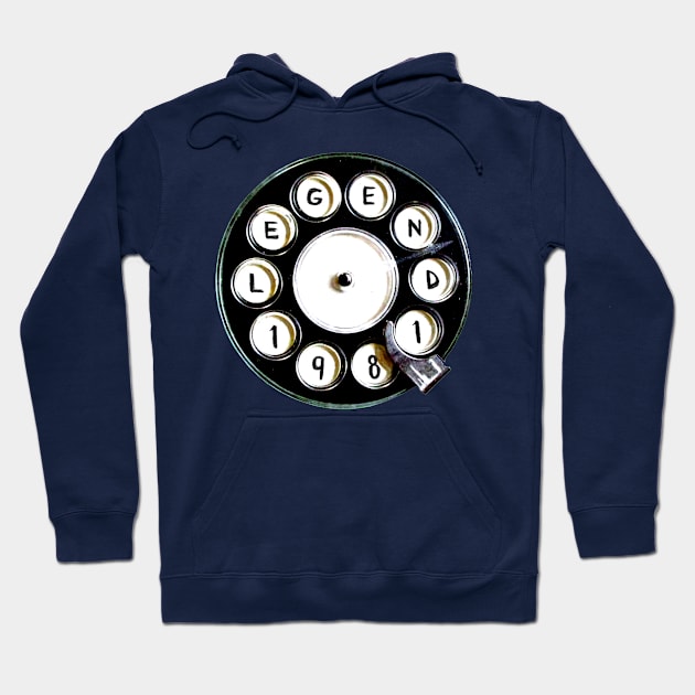 Retro Phone, 1981 Legend, Born in 1981 Hoodie by badlydrawnbabe